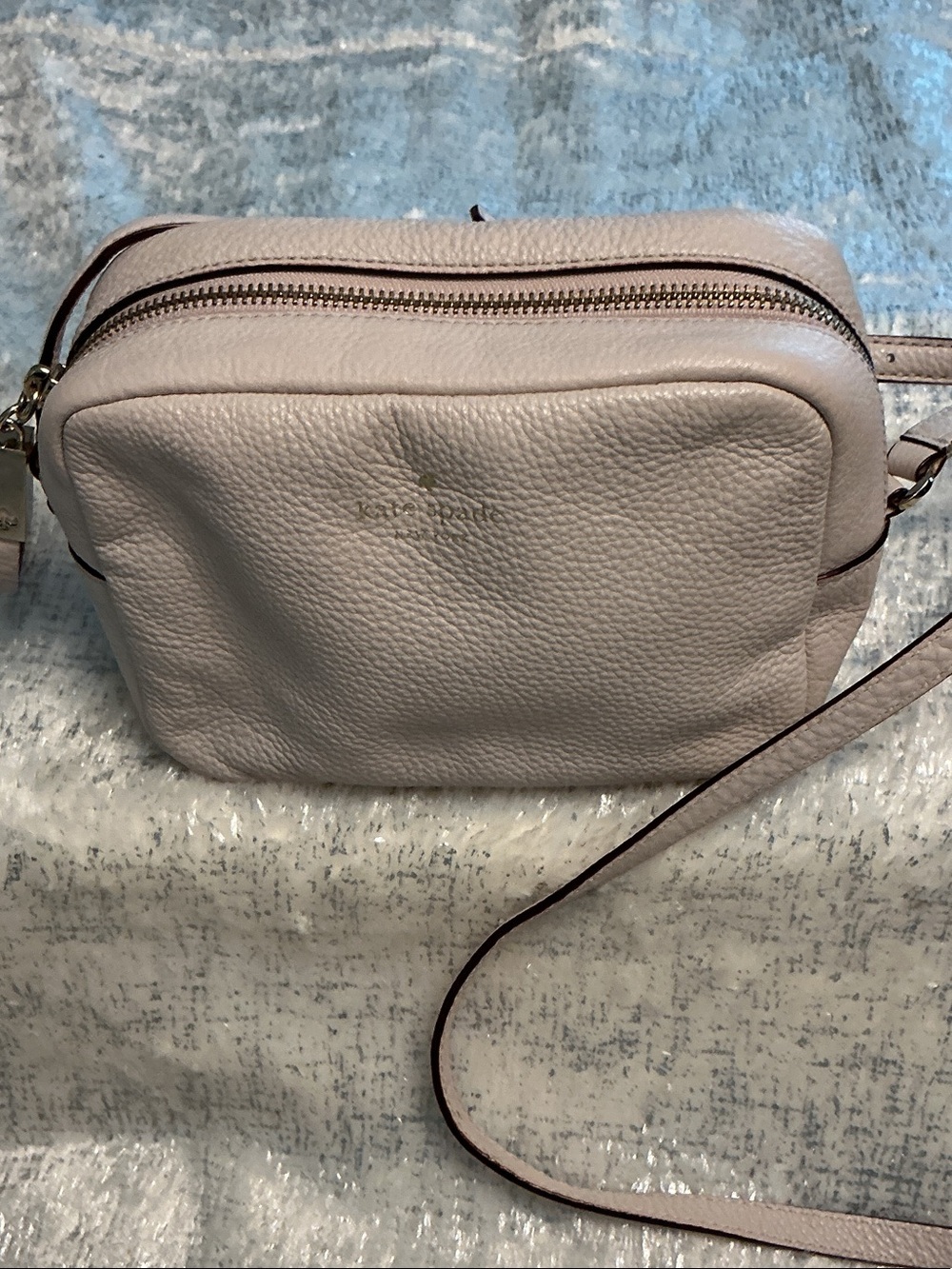 kate spade Pebbled Leather Crossbody in Light Pink